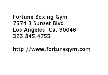 Fortune Boxing.Los Angeles100 Gym.info