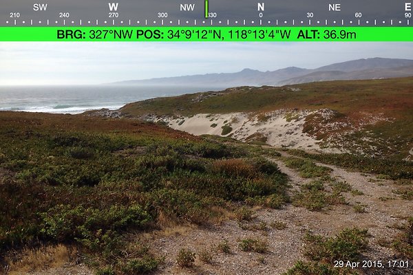 Cojo Ranch-SBCO-092 - Compass Mode: Bearing: 327° NW
