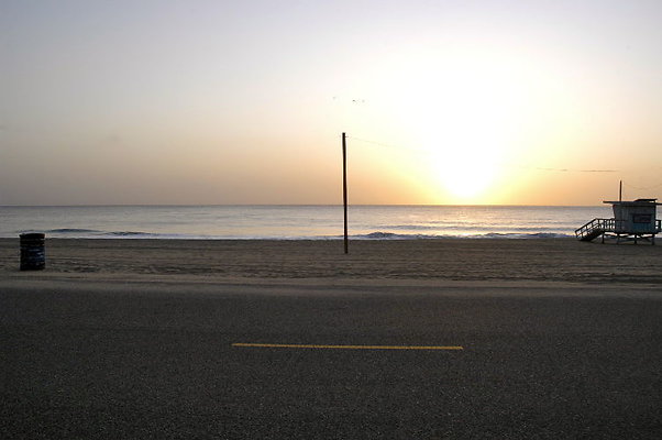 Westward Beach Sunset Near Restaurant