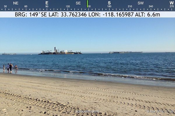 Beach-Junipero lbch-07 - Compass Mode: Bearing: 149° SE