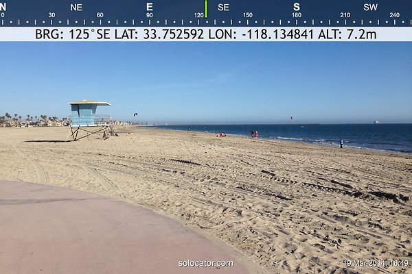 Beach-Claremont Av lbch-62 - Compass Mode: Bearing: 125° SE