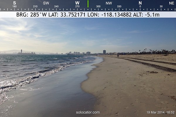 Beach-Claremont Av lbch-18 - Compass Mode: Bearing: 285° W