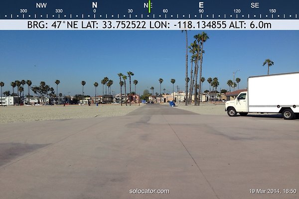 2-Beach-Claremont Av lbch-63 - Compass Mode: Bearing: 46° NE