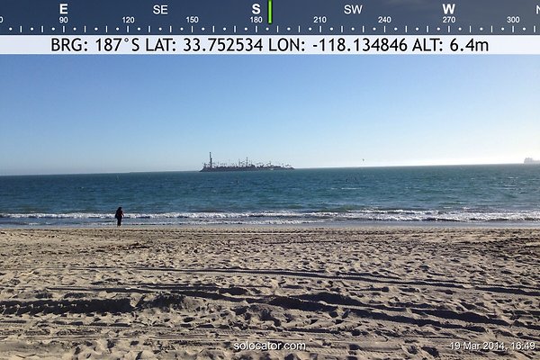Beach-Claremont Av lbch-13 - Compass Mode: Bearing: 186° S