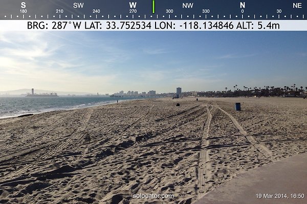 Beach-Claremont Av lbch-14 - Compass Mode: Bearing: 287° W