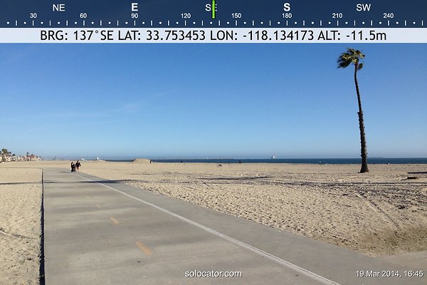 Beach-Claremont Av lbch-48 - Compass Mode: Bearing: 137° SE