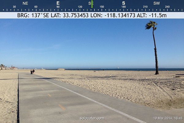 Beach-Claremont Av lbch-48 - Compass Mode: Bearing: 137° SE