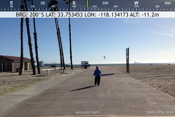 2-Beach-Claremont Av lbch-49 - Compass Mode: Bearing: 200° S