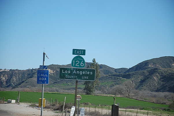 Hwy. 126 5 fwy. to Ventura Co. Line