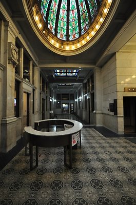 9 Front Desk:Glass Ceiling