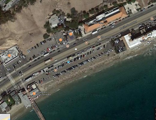 Malibu Pier Parking Lot Overhead