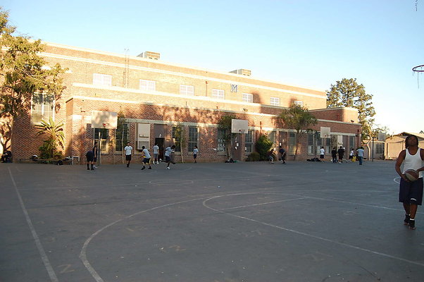 Marshall High School.Basketball courts