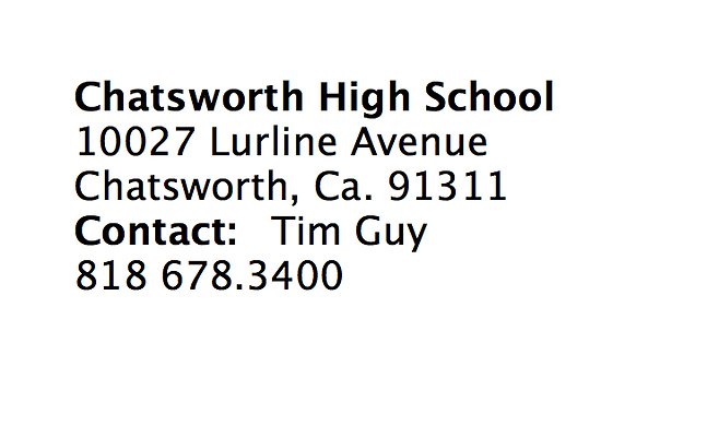 Chattsworth.High School Athletics