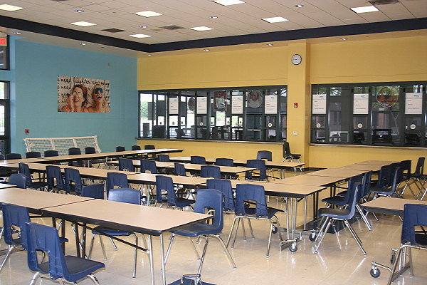 Burbank High School.Interiors Cafeteria