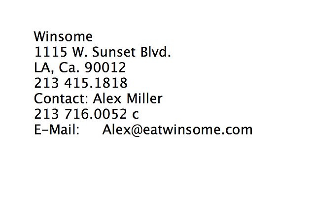 Winsome.Restaurant.INFO