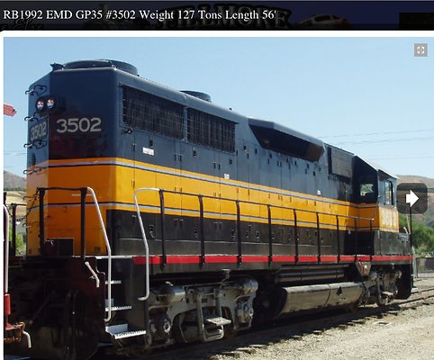 RB1992.EMD..3502.Yellow.Train.Engine.003
