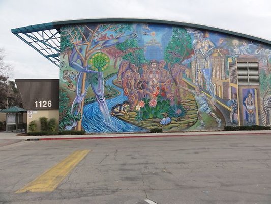 City Terrace Parking Lot with Mural
