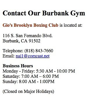 Gios Brooklyn Boxing Gym.info