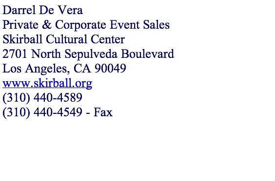 Skirball Center Info