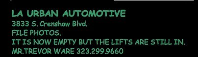 LA Urban Automotive Car Repair info