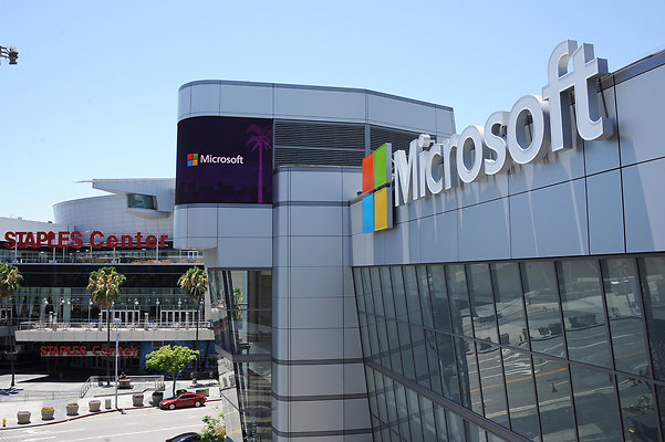 gettyimages-476441712 - LOS ANGELES, CA - JUNE 09:  In this handout photo provided by AEG/Microsoft Theater, A general view of the exterior at Microsoft Theater after new signage is installed on June 9, 2015 in Los Angeles, California. (Photo by Juan Ocampo/AEG/Microsoft Theater via Getty Images)
