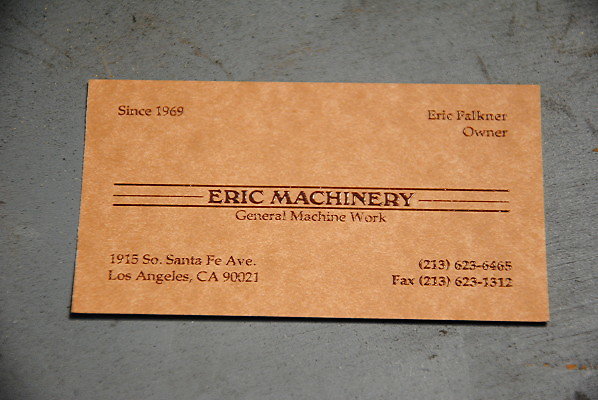 Eric Machinery.Machine Shop.LA10