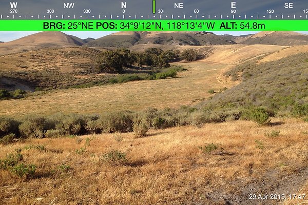 Cojo Ranch-SBCO-161 - Compass Mode: Bearing: 25° NE