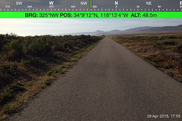 Cojo Ranch-SBCO-180 - Compass Mode: Bearing: 325° NW