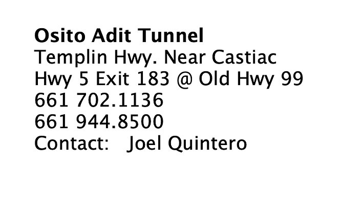 z.Osito.Adit Tunnel Info