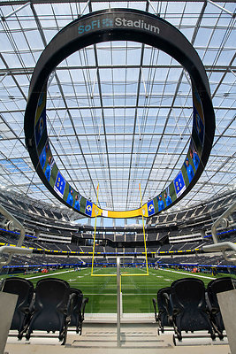 Sofi.Stadium.07 - General interior view of SoFi Stadium, the future home of the Los Angeles Rams Saturday, Aug. 29, 2020, in Inglewood, Calif. (AP Photo/Kyusung Gong)