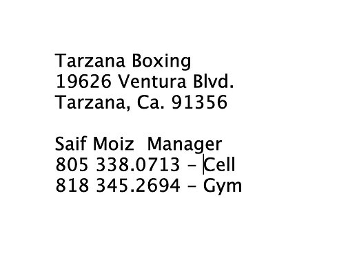 z.Tarzana Boxing